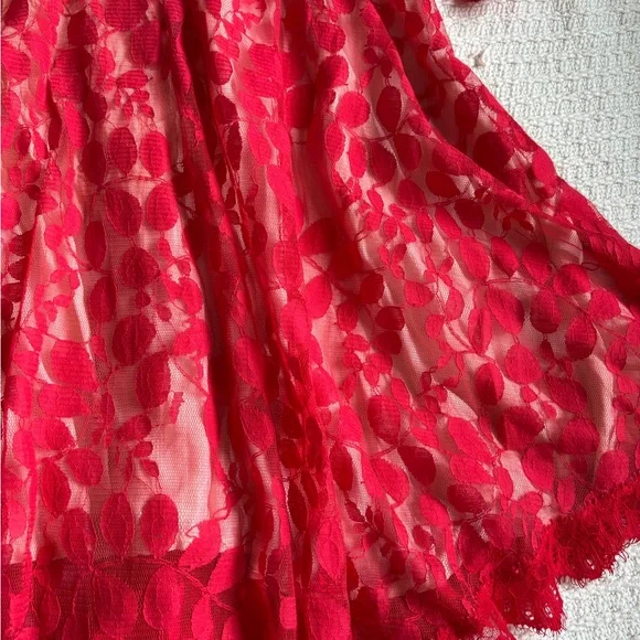 Free People Red Lace Dress - Picture 3 of 3